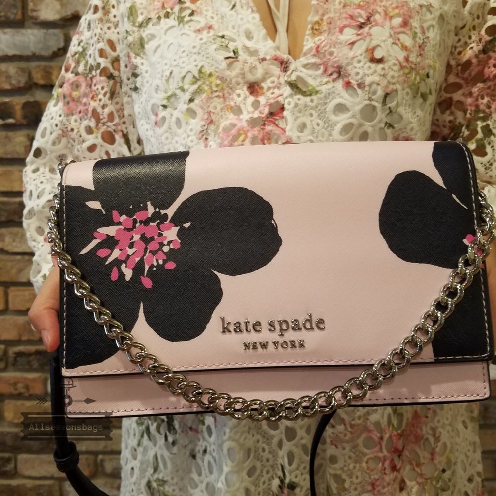 Kate spade convertible crossbody grand flora pink - Picture 6 of 10